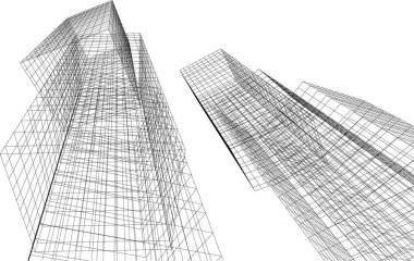 soyut mimari duvar kağıdı tasarımı, dijital konsept arkaplan
