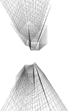 soyut mimari duvar kağıdı tasarımı, dijital konsept arkaplan