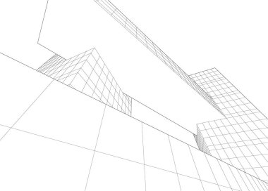 soyut mimari duvar kağıdı tasarımı, dijital konsept arkaplan