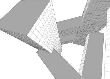 soyut mimari duvar kağıdı tasarımı, dijital konsept arkaplan