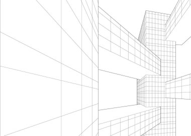 soyut mimari duvar kağıdı tasarımı, dijital konsept arkaplan