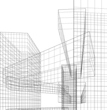 soyut mimari duvar kağıdı tasarımı, dijital konsept arkaplan
