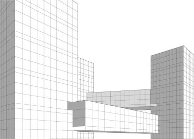 soyut mimari duvar kağıdı tasarımı, dijital konsept arkaplan