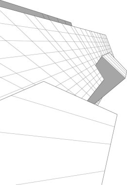soyut mimari duvar kağıdı tasarımı, dijital konsept arkaplan