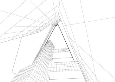 soyut mimari duvar kağıdı tasarımı, dijital konsept arkaplan