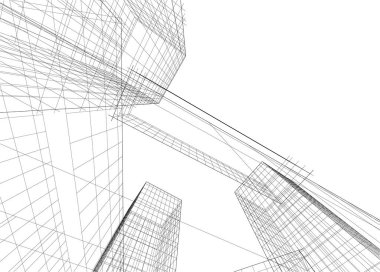 soyut mimari duvar kağıdı tasarımı, dijital konsept arkaplan