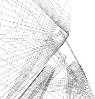 soyut mimari duvar kağıdı tasarımı, dijital konsept arkaplan