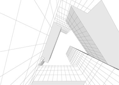 soyut mimari duvar kağıdı tasarımı, dijital konsept arkaplan