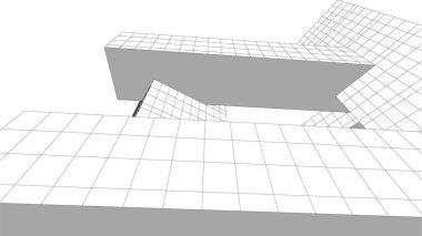 soyut mimari duvar kağıdı tasarımı, dijital konsept arkaplan