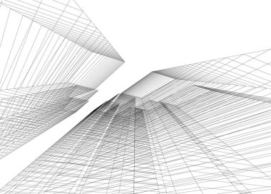 soyut mimari duvar kağıdı tasarımı, dijital konsept arkaplan