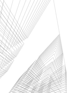 soyut mimari duvar kağıdı tasarımı, dijital konsept arkaplan