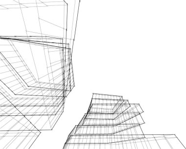 soyut mimari duvar kağıdı tasarımı, dijital konsept arkaplan