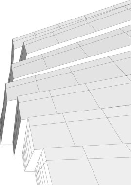 soyut mimari duvar kağıdı tasarımı, dijital konsept arkaplan