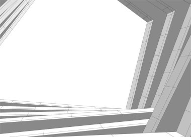 soyut mimari duvar kağıdı tasarımı, dijital konsept arkaplan