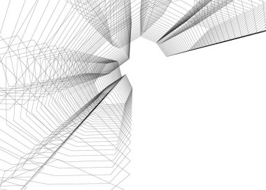 soyut mimari duvar kağıdı tasarımı, dijital konsept arkaplan