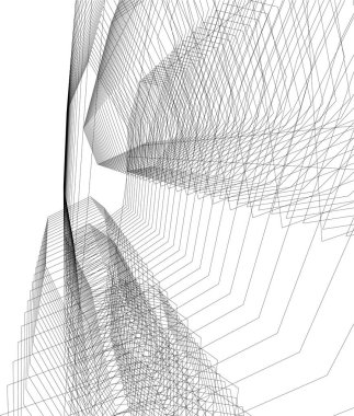 soyut mimari duvar kağıdı tasarımı, dijital konsept arkaplan