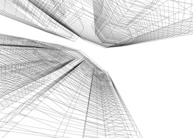 soyut mimari duvar kağıdı tasarımı, dijital konsept arkaplan