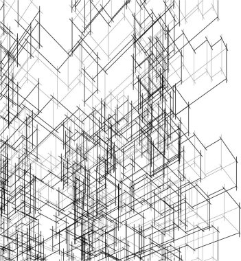 soyut mimari duvar kağıdı tasarımı, dijital konsept arkaplan