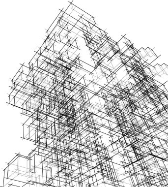 soyut mimari duvar kağıdı tasarımı, dijital konsept arkaplan