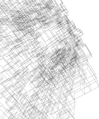 soyut mimari duvar kağıdı tasarımı, dijital konsept arkaplan