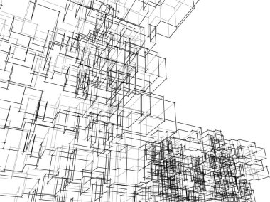 soyut mimari duvar kağıdı tasarımı, dijital konsept arkaplan