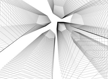 soyut mimari duvar kağıdı tasarımı, dijital konsept arkaplan