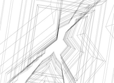 soyut mimari duvar kağıdı tasarımı, dijital konsept arkaplan