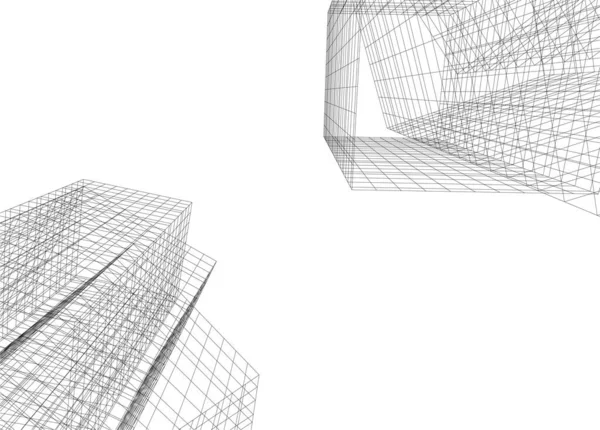 Abstract Architectonisch Behang Ontwerp Digitaal Concept Achtergrond — Stockvector