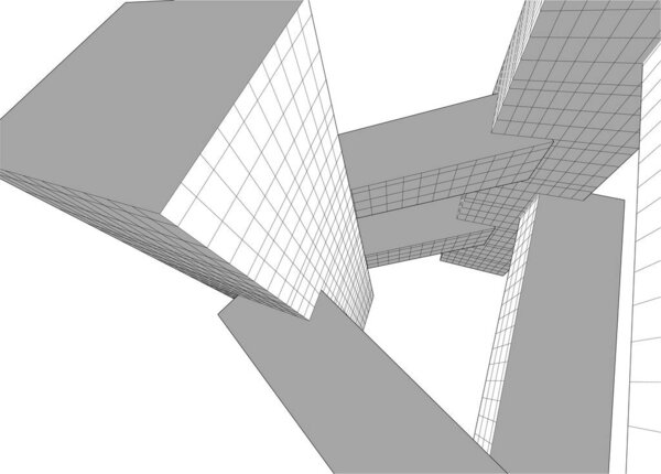 abstract architectural wallpaper design, digital concept background