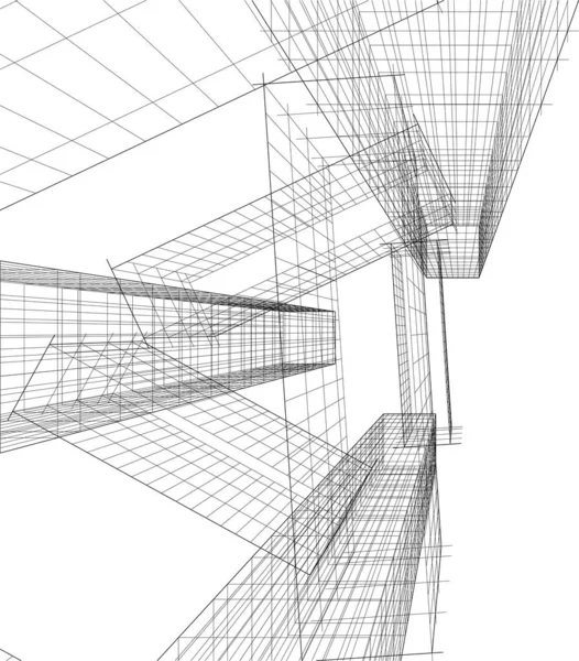 Disegno Astratto Carta Parati Architettonica Sfondo Concetto Digitale — Vettoriale Stock