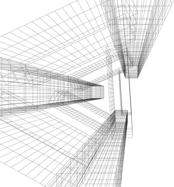 Soyut Mimari Duvar Kağıdı Tasarımı Dijital Konsept Arkaplan — Stok Vektör