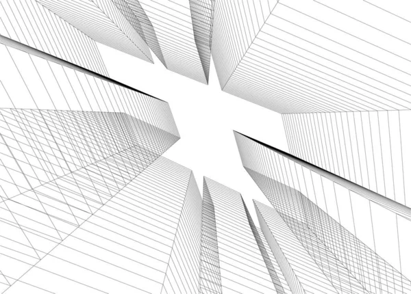 Diseño Abstracto Papel Pintado Arquitectónico Fondo Concepto Digital — Vector de stock