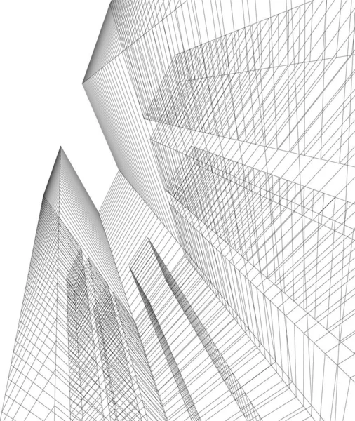 Diseño Abstracto Papel Pintado Arquitectónico Fondo Concepto Digital — Vector de stock