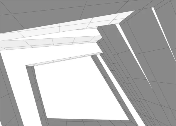 建筑墙纸设计 数字概念背景 — 图库矢量图片