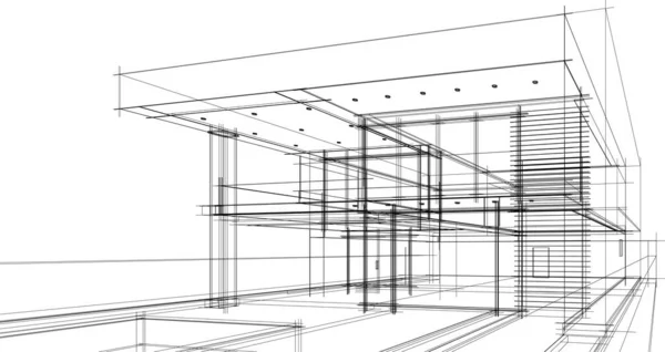 Abstrakt Arkitektonisk Tapet Design Digitalt Koncept Bakgrund — Stock vektor