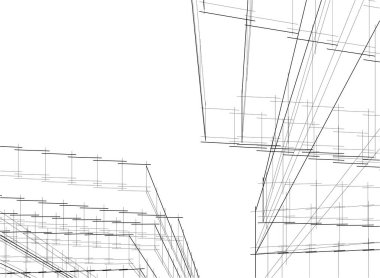 soyut mimari duvar kağıdı tasarımı, dijital konsept arkaplan