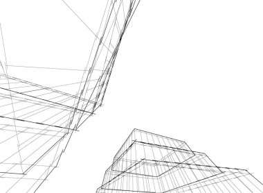 Ev kavramı kroki 3d çizim