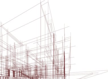 Ev kavramı kroki 3d çizim