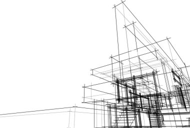 Ev kavramı kroki 3d çizim