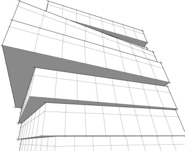 soyut mimari duvar kağıdı tasarımı, dijital konsept arkaplan