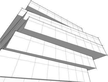 soyut mimari duvar kağıdı tasarımı, dijital konsept arkaplan