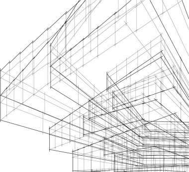 soyut mimari duvar kağıdı tasarımı, dijital konsept arkaplan