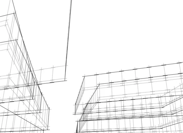 Abstrakcyjny Projekt Tapety Architektonicznej Cyfrowe Tło Koncepcyjne — Wektor stockowy