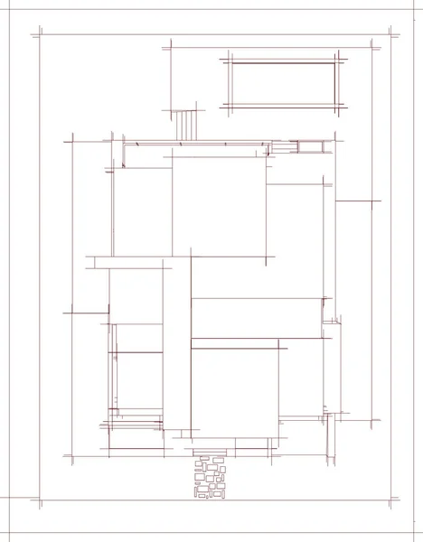 House Concept Sketch Illustration — Stock Vector