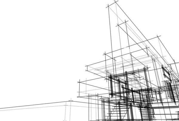 Ескіз Концепції Будинку Ілюстрація — стоковий вектор
