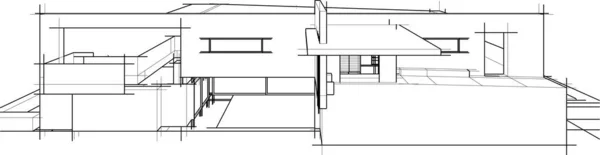 Desenho Conceito Casa Ilustração — Vetor de Stock