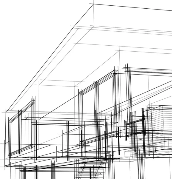 Эскиз Концепции Дома Иллюстрация — стоковый вектор