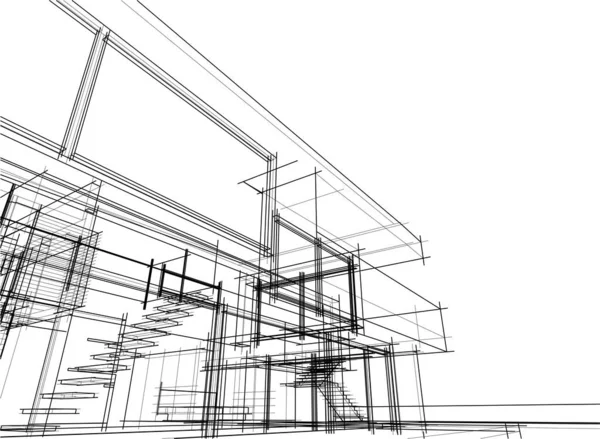 Эскиз Концепции Дома Иллюстрация — стоковый вектор