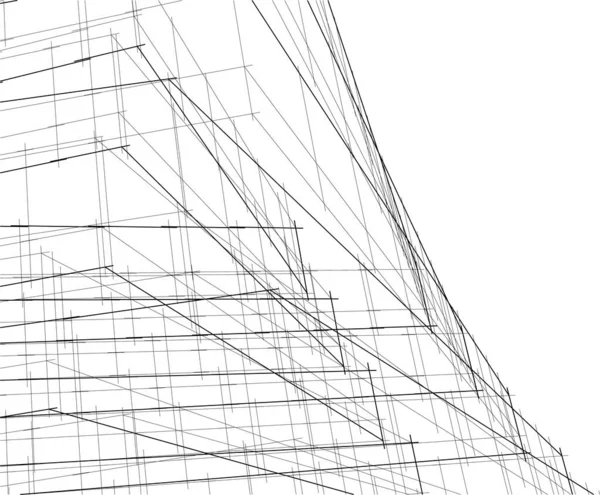 建筑墙纸设计 数字概念背景 — 图库矢量图片