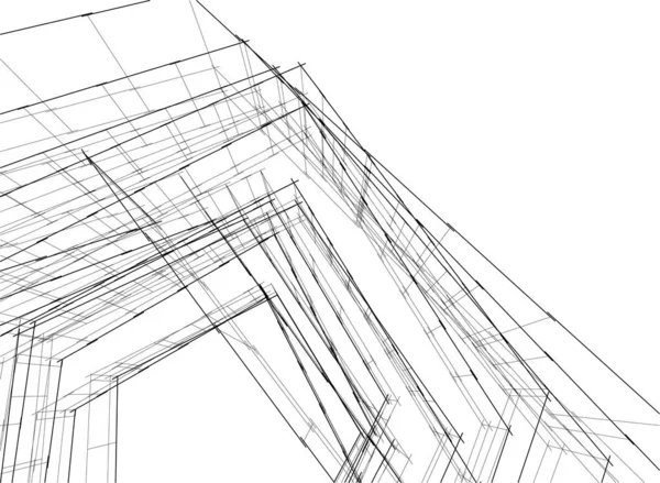 Abstrakcyjny Projekt Tapety Architektonicznej Cyfrowe Tło Koncepcyjne — Wektor stockowy